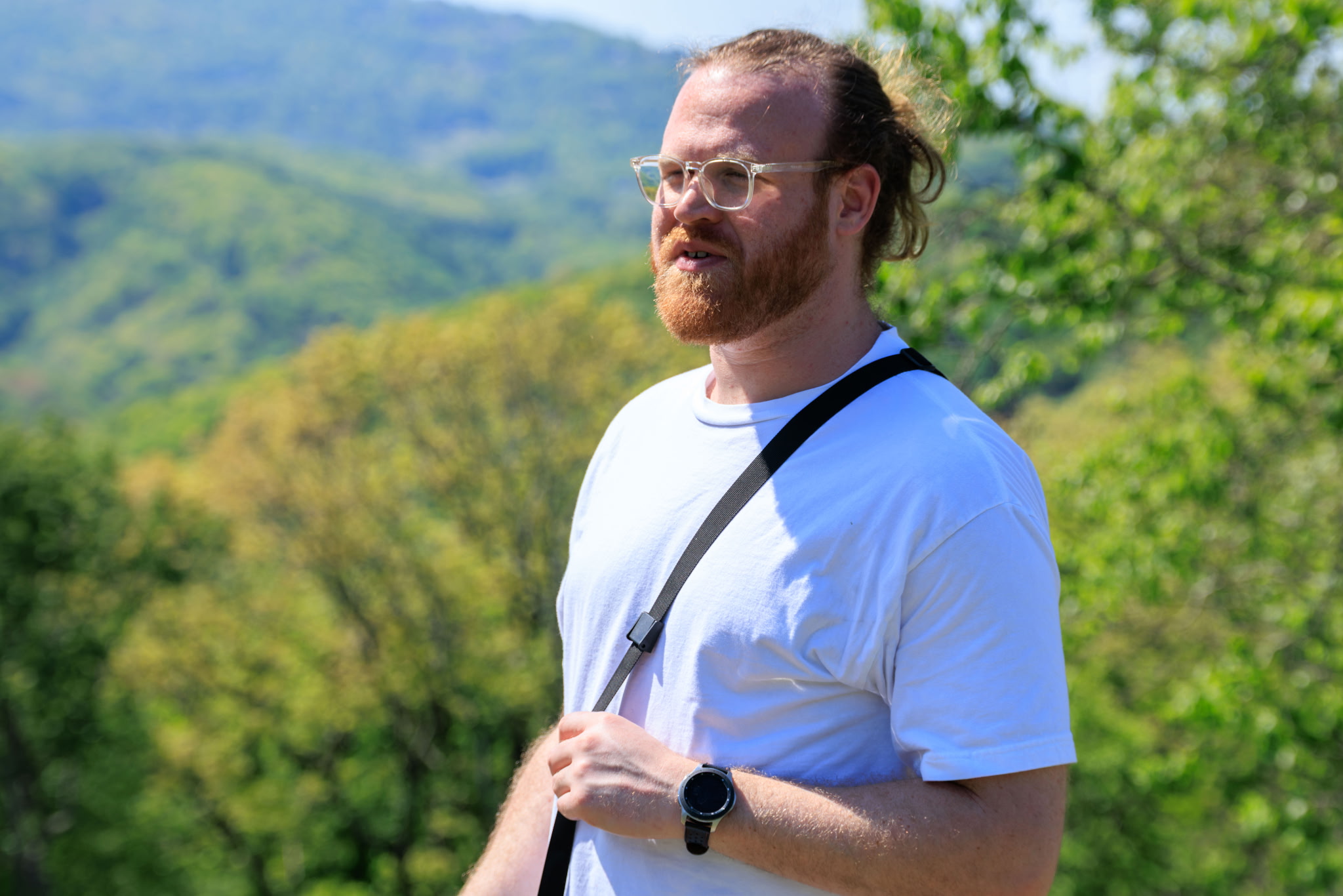 A portrait of Seth Neal during a shoot day at the Blue Ridge Parkway near Boone, NC.